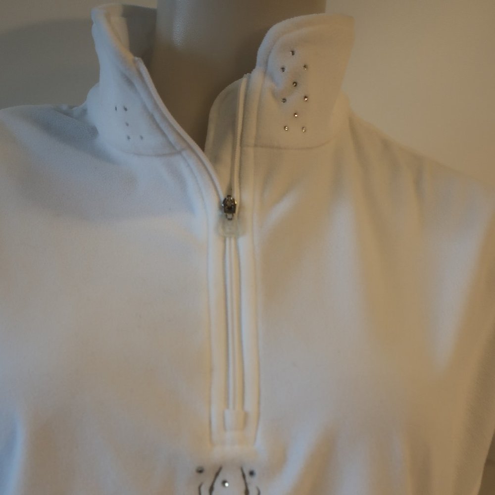 Womens Spyder White 1/4 Zip Fleece Pullover Jacket 16 * - Picture 3 of 10